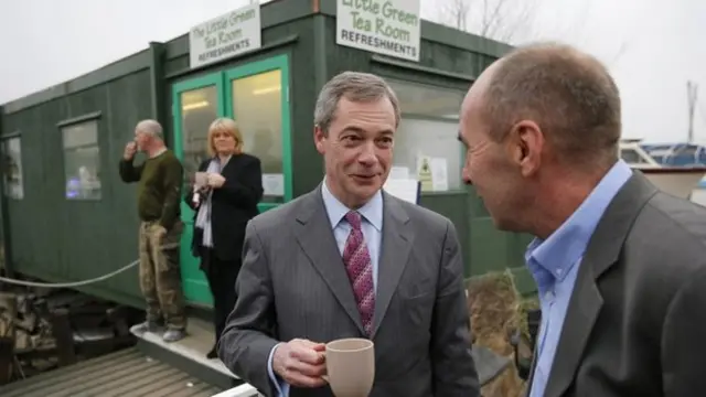 Nigel Farage with UKIP director of communications Paul Lambert