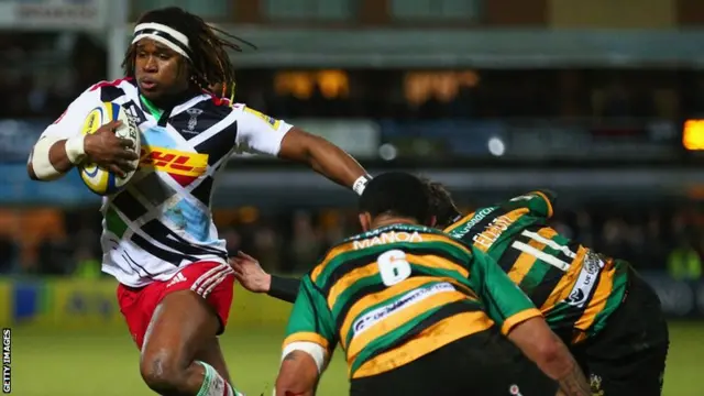 Marland Yarde runs with the ball