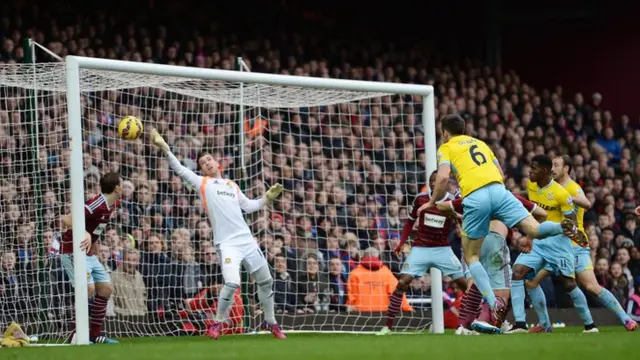 Scott Dann scores Crystal Palace's second