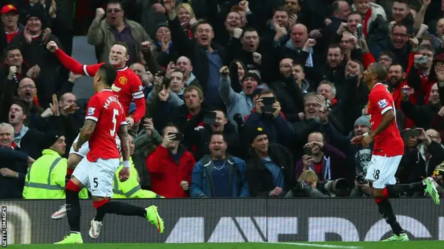 Wayne Rooney celebrates