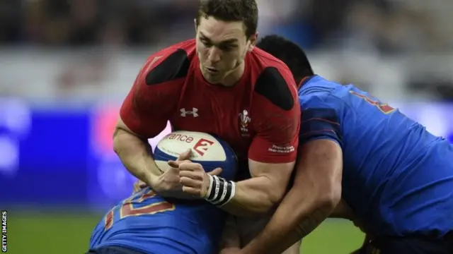 George North is tackled