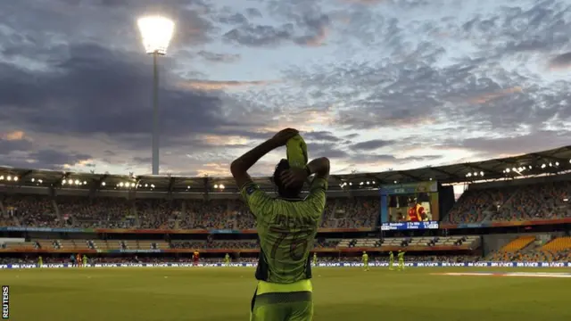 Irfan watches Zimbabwe at bat