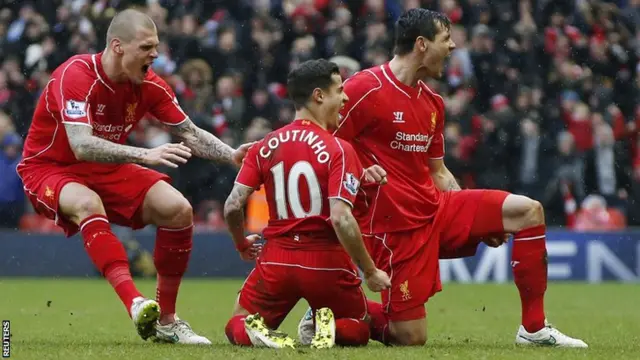 Philippe Coutinho celebrates