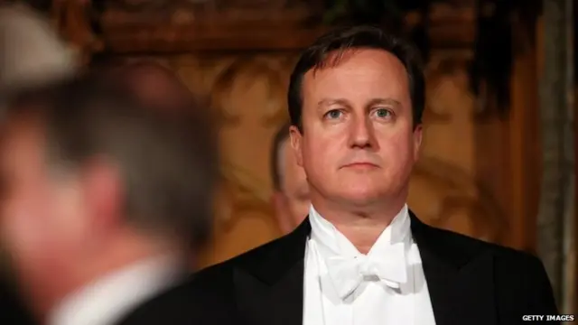 David Cameron in white tie