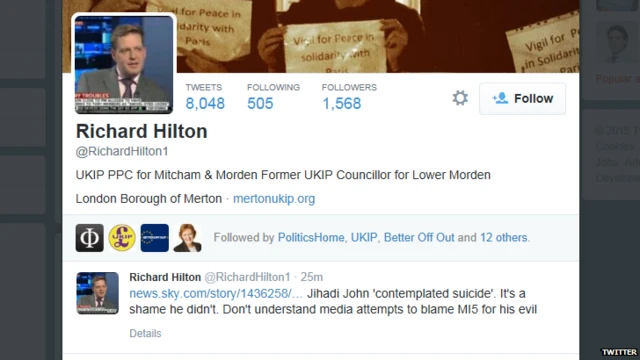 Richard Hilton twitter