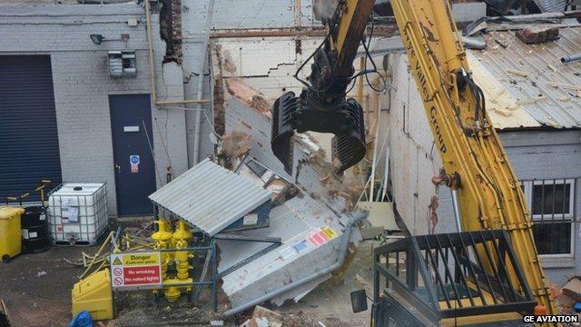 Demolition at Dowty's in Staverton