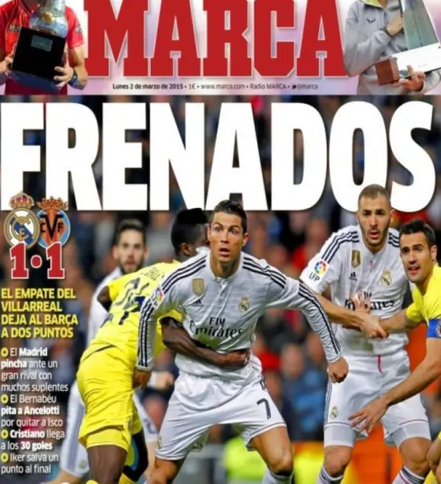 Marca front page