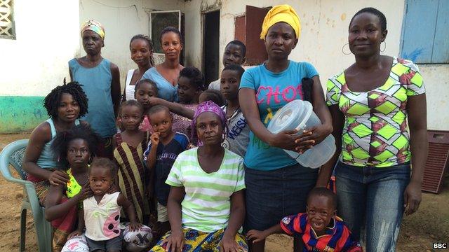 Siannie (far right) with her neighbours