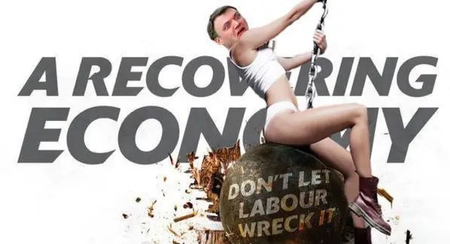 Spoof Conservative election poster featuring Ed Balls