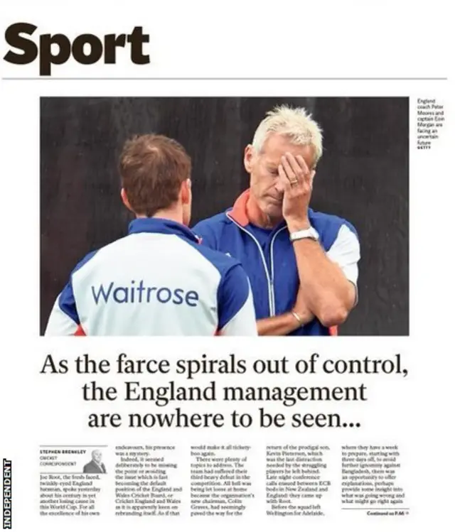 Independent back page