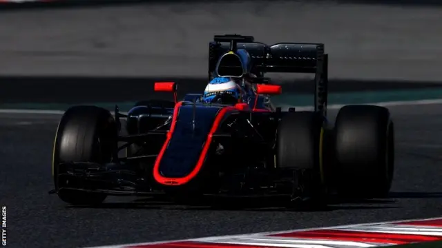 Fernando Alonso in action in Barcelona