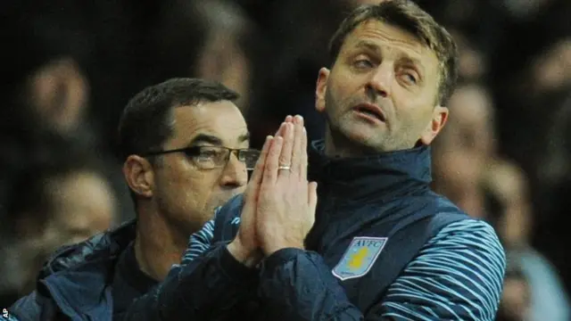 Aston Villa boss Tim Sherwood went through a range of emotions at Villa Park