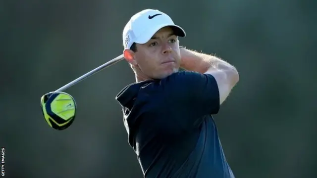 Rory McIlroy in practice on Wednesday