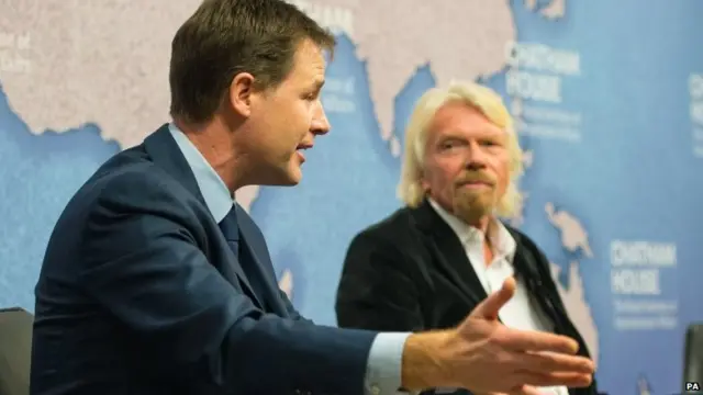 Nick Clegg and Richard Branson