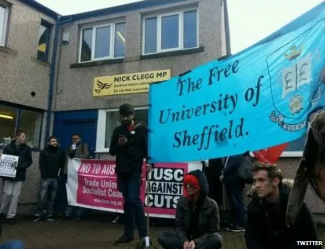 Sheffield Hallam protest