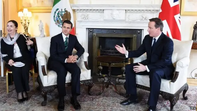 David Cameron (right) and Mexican President Enrique Pena Nieto