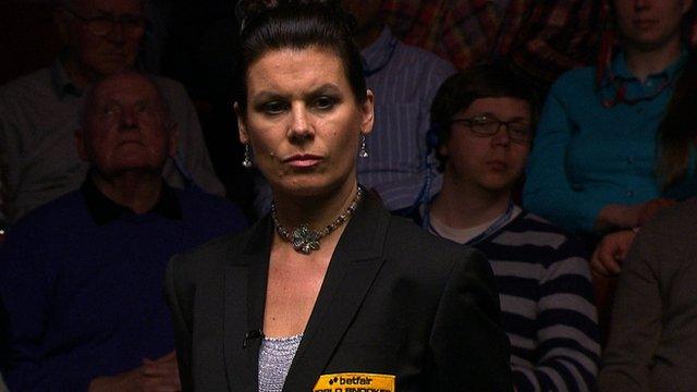 Snooker referee Michaela Tabb