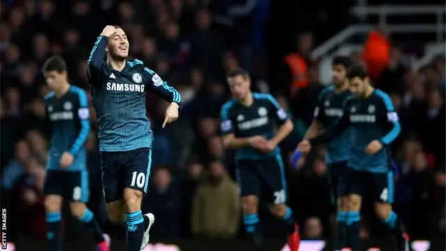 Eden Hazard celebrates