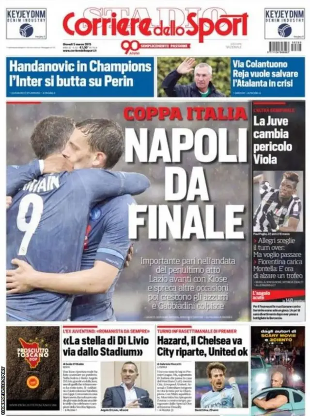 Corriere dello Sport back page