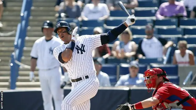 Alex Rodriguez hits a single