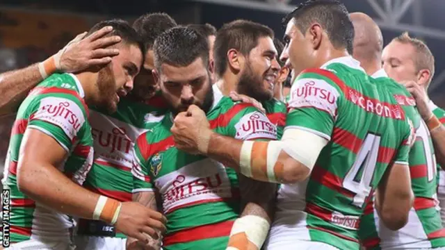 South Sydney players celebrate