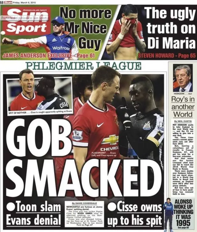 The Sun back page