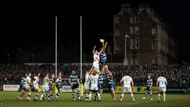 Bath v Sale line-out