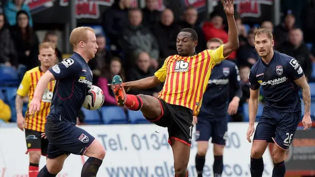 Ross County and Partick Thistle players