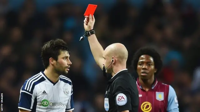 Claudio Yacob is sent off