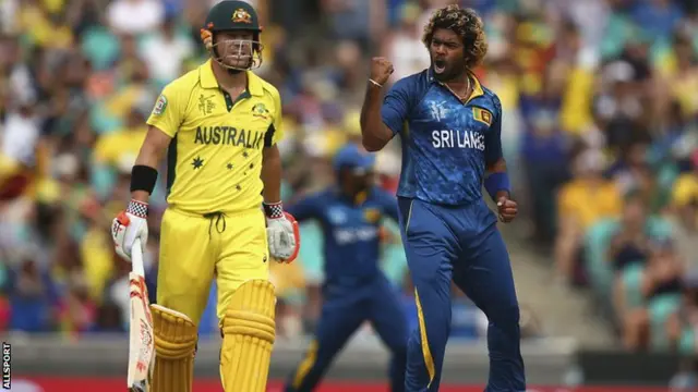 David Warner and Lasith Malinga