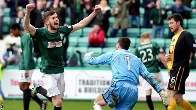 Sam Stanton celebrates