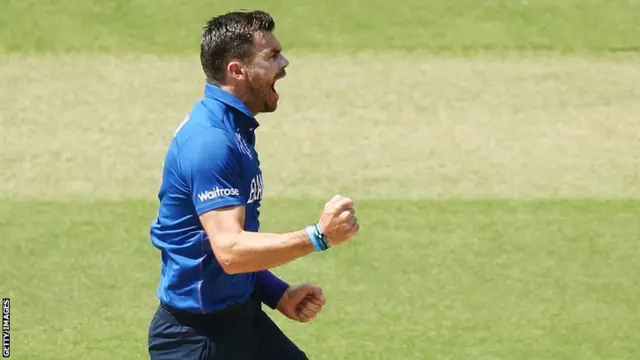 Jimmy Anderson celebrates