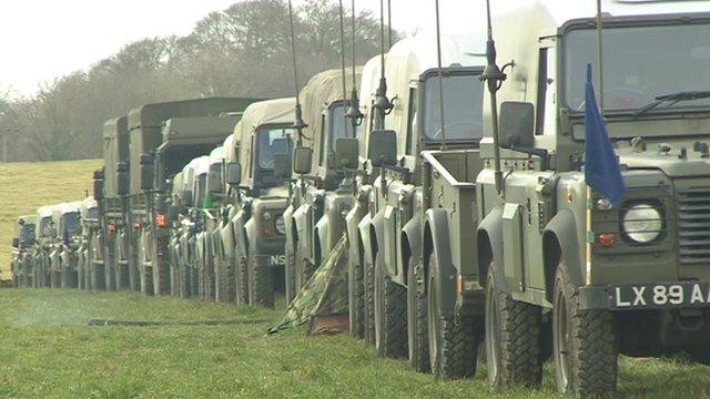 Exercise 'Tractable' on Salisbury Plain, Wiltshire