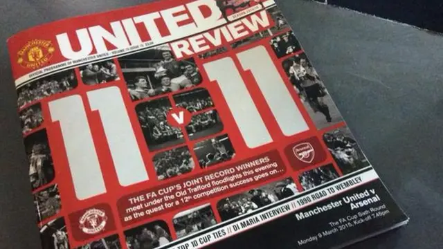 Manchester United v Arsenal programme