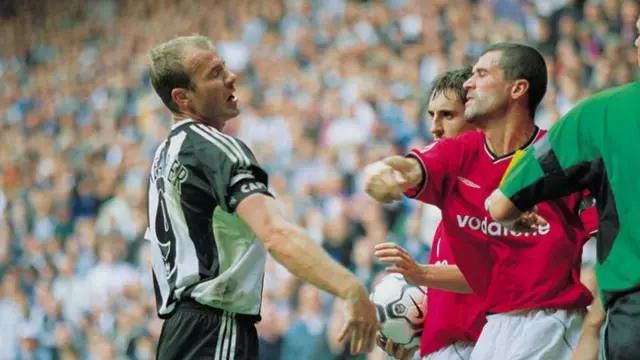 Alan Shearer and Roy Keane