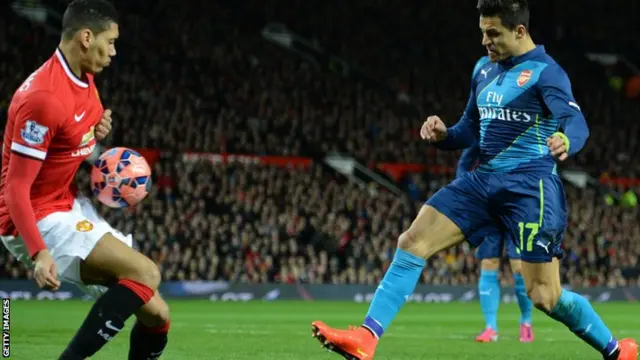 Alexis Sanchez shoots