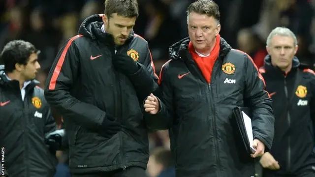 Louis van Gaal and Michael Carrick