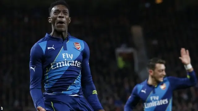 Danny Welbeck celebrates his goal