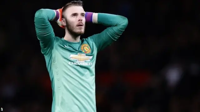 David De Gea looks dejected