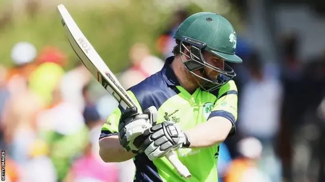 Paul Stirling of Ireland walks off