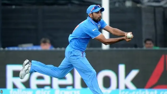 Mohammed Shami takes a catch