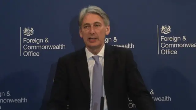 Foreign Secretary Philip Hammond