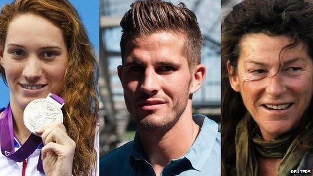 Camille Muffat, Alexis Vastine, Florence Arthaud