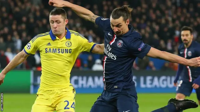 Gary Cahill and Zlatan Ibrahimovic