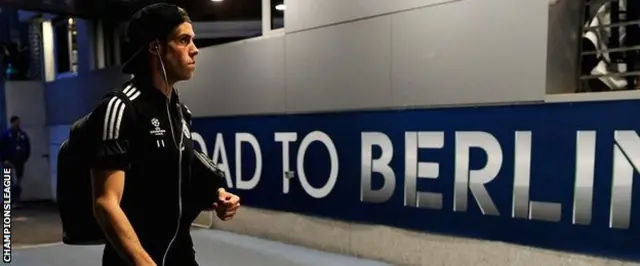 Gareth Bale arriving