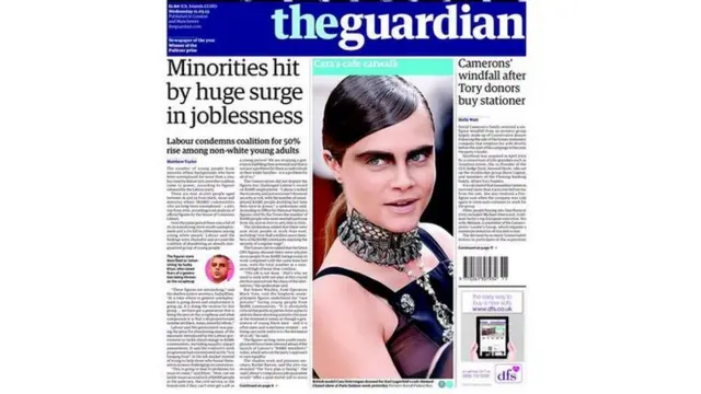 Guardian front page