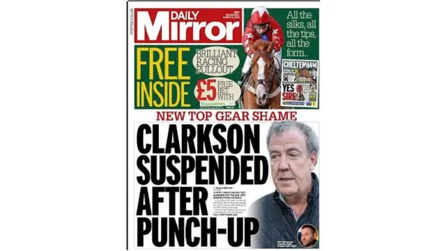 Daily Mirror front page