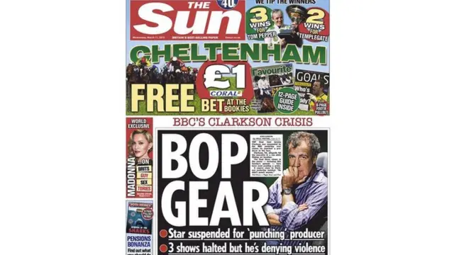 Sun front page