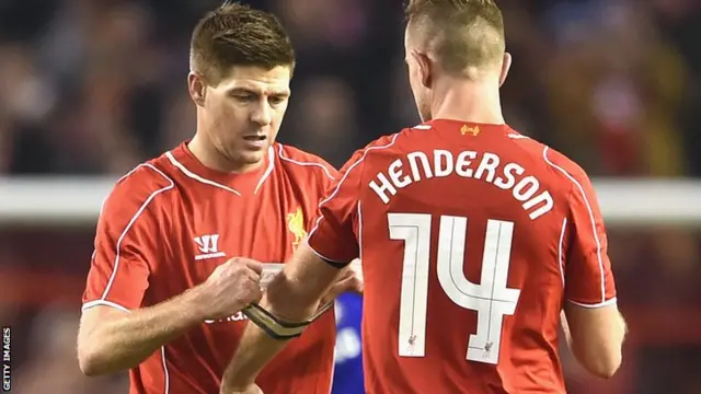 Steven Gerrard and Jordan Henderson