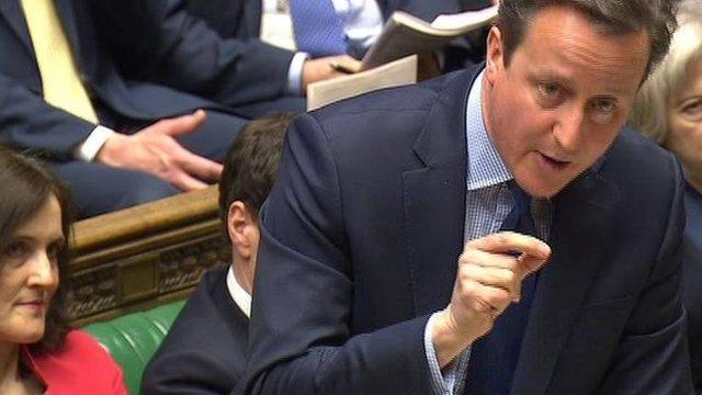 David Cameron in the Commons